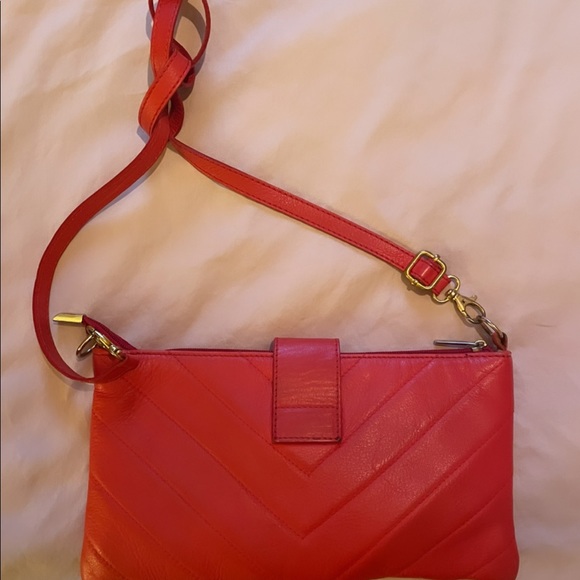 Orange « H » symbol genuine leather crossbody bag !(Hermes style) Made in Italy - Picture 3 of 6